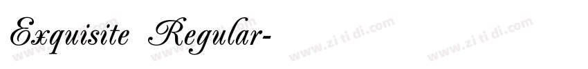 Exquisite Regular字体转换
